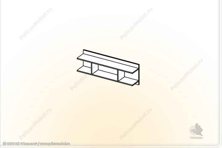 Полка навесная "Классика" ПН-2 в Великом Новгороде - картинка