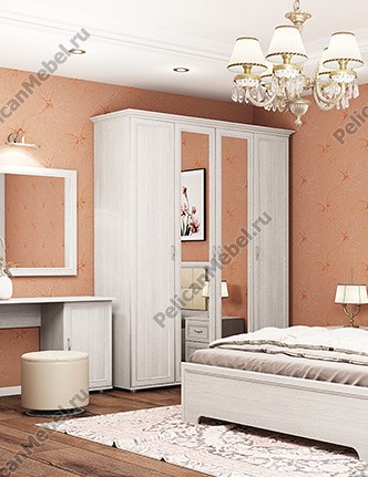 Шкаф четырехдверный с зеркалом "Классика" ШК-4 в Великом Новгороде - картинка