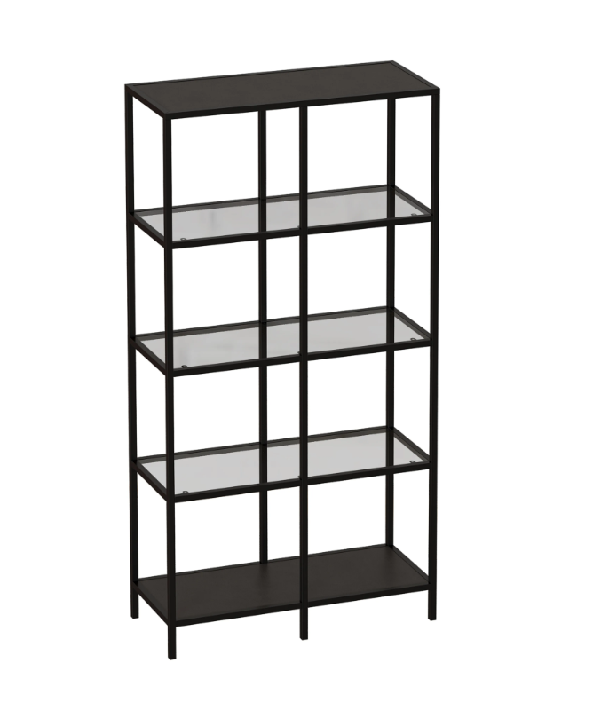 Стеллаж со стеклянными полками "Нора" гостиная в Великом Новгороде - картинка