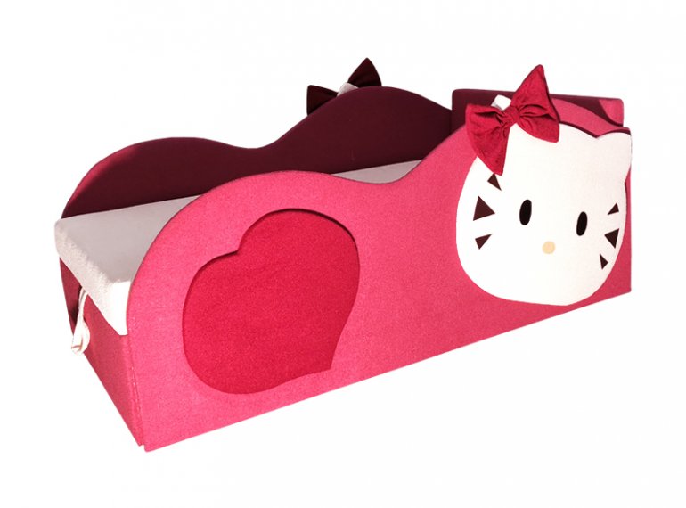 Детская тахта Кити, цвет - Розовая (астра-08) в Великом Новгороде - картинка