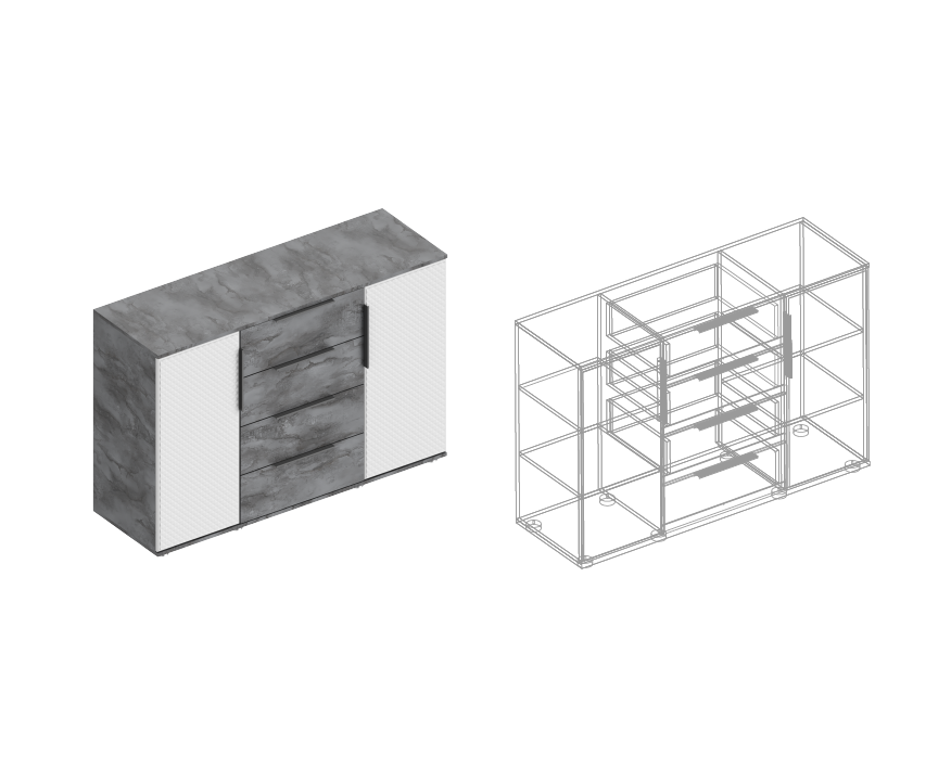 Комод «Лео» 2-ств с 4 ящиками в Великом Новгороде - картинка