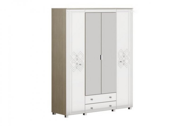 Шкаф 4х-створчатый ШК-007 "Амели" в Великом Новгороде - фото Шкаф 4х-створчатый ШК-007 "Амели" в Великом Новгороде - картинка