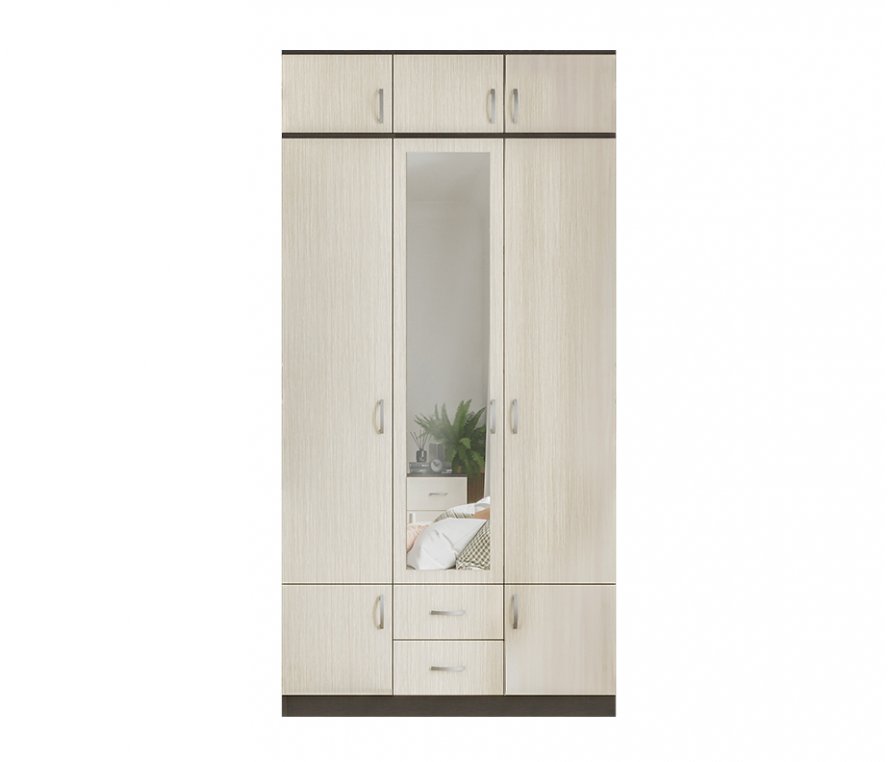 Шкаф 3-створчатый с антресолью ШК-3 "РОНДА" в Великом Новгороде - фото Шкаф 3-створчатый с антресолью ШК-3 "РОНДА" в Великом Новгороде - картинка