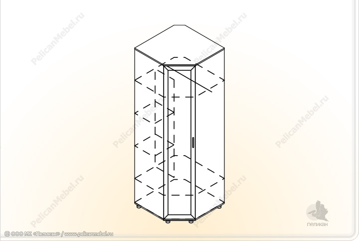Шкаф угловой "Классика" Ш-УГ-М в Великом Новгороде - картинка