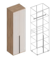 Шкаф 2-ств с полками МС «Стил» в Великом Новгороде - картинка