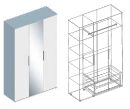 Шкаф 3-ств с зеркалом МС«Бриз» в Великом Новгороде - фото Шкаф 3-ств с зеркалом МС«Бриз» в Великом Новгороде - картинка