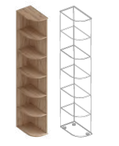 Стеллаж угловой МС «Сицилия» в Великом Новгороде - фото Стеллаж угловой МС «Сицилия» в Великом Новгороде - картинка