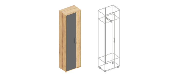 Шкаф для одежды «Граф» 2-створчатый в Великом Новгороде - фото Шкаф для одежды «Граф» 2-створчатый в Великом Новгороде - картинка