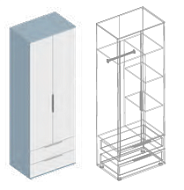 Шкаф 2-ств с 2 ящиками МС«Бриз» в Великом Новгороде - картинка