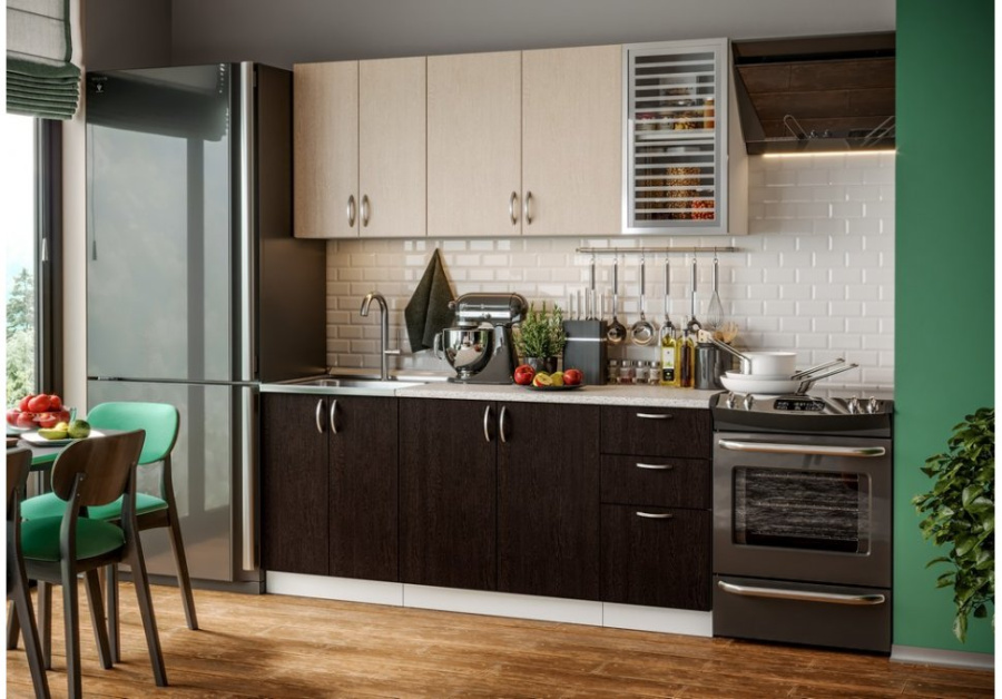 Кухня "КОНТЕМП ЭКМ" 1,8 м (Виола Нео) в Великом Новгороде - фото Кухня "КОНТЕМП ЭКМ" 1,8 м (Виола Нео) в Великом Новгороде - картинка