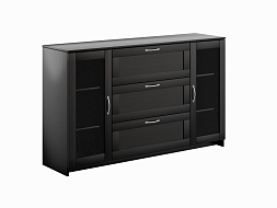 Тумба 2 двери со стеклом и 3 ящика 156х95 СИРИУС в Великом Новгороде - картинка