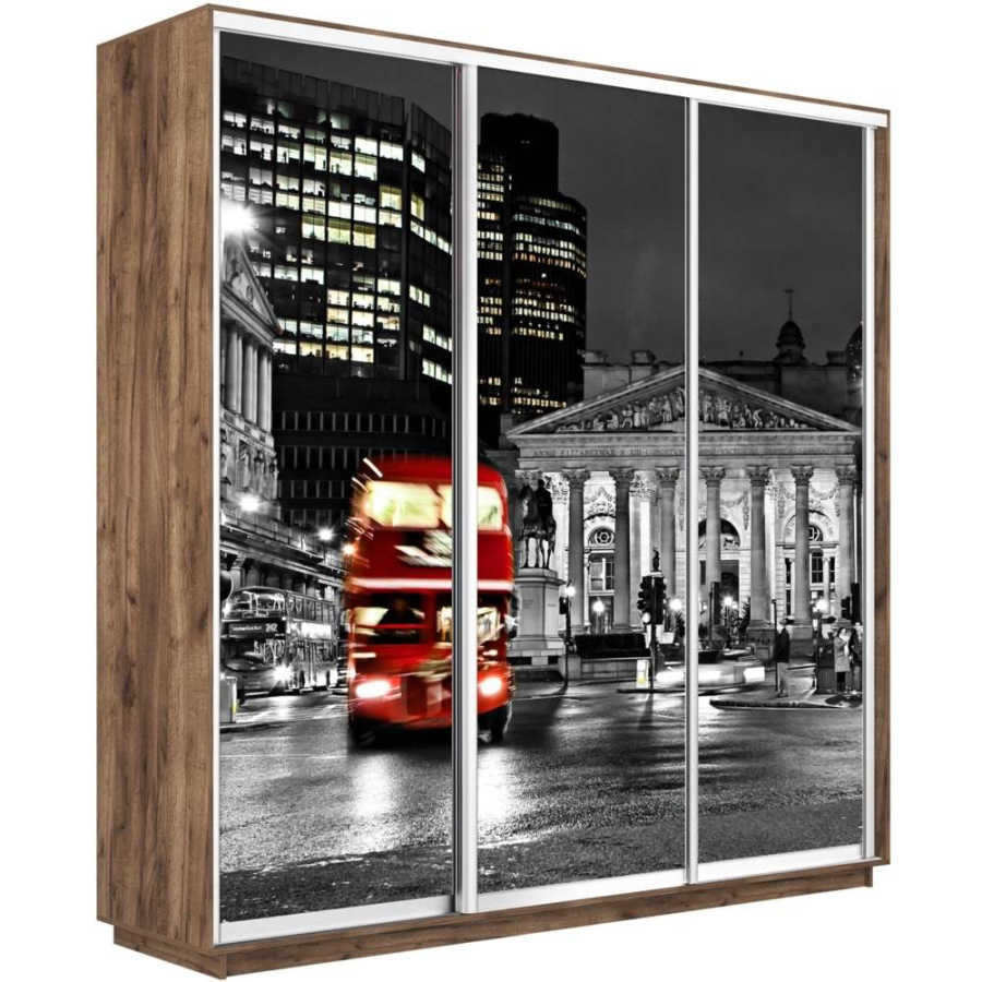 Шкаф-купе Экспресс 3-х дверный (Ночной Лондон) в Великом Новгороде - фото Шкаф-купе Экспресс 3-х дверный (Ночной Лондон) в Великом Новгороде - картинка