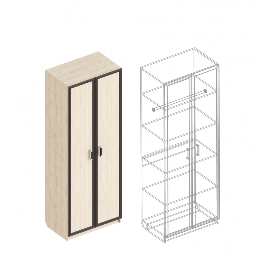 Шкаф «Наоми» 2-ств в Великом Новгороде - фото Шкаф «Наоми» 2-ств в Великом Новгороде - картинка