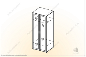 Шкаф двухстворчатый с зеркалом "Классика" ШУ-Z в Великом Новгороде - картинка
