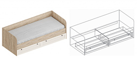 Кровать «Филадельфия» ДФ-10 с 2 ящиками в Великом Новгороде - картинка