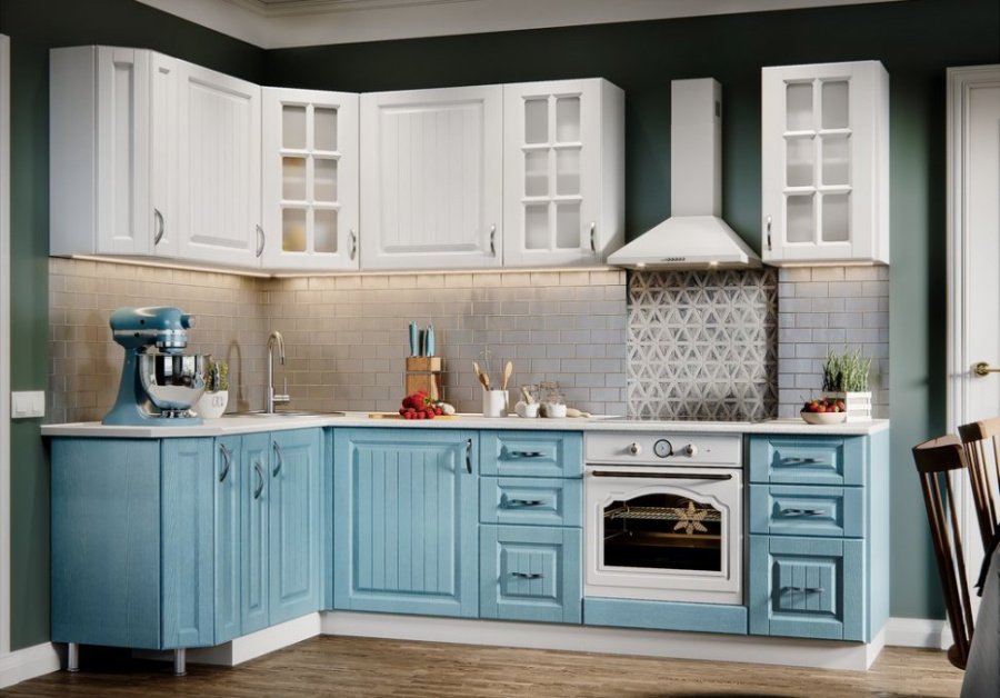 Кухня угловая "Виола Нео" 2,6х1,55м (кантри) в Великом Новгороде - фото Кухня угловая "Виола Нео" 2,6х1,55м (кантри) в Великом Новгороде - картинка