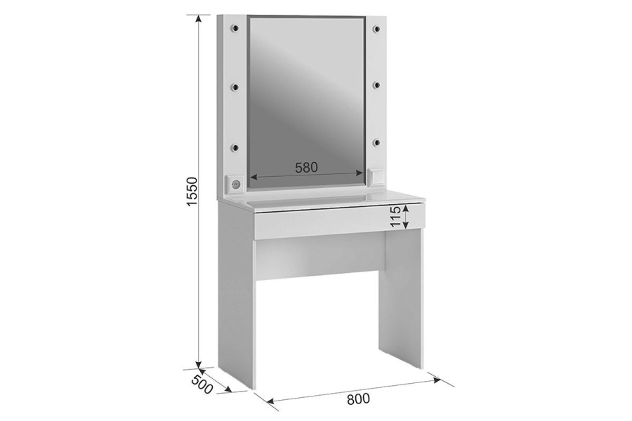 Трюмо "Гламур" в Великом Новгороде - фото Трюмо "Гламур" в Великом Новгороде - картинка