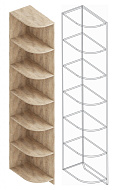 Стеллаж угловой «Филадельфия» ДФ-05 в Великом Новгороде - картинка