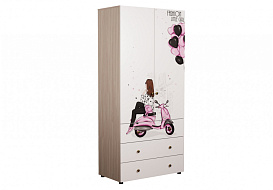 Шкаф 2-х створчатый комбинированный ШК-007 "Мийа-3А" с ф/п в Великом Новгороде - картинка