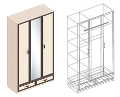 Шкаф «Наоми» 3-ств в Великом Новгороде - фото Шкаф «Наоми» 3-ств в Великом Новгороде - картинка