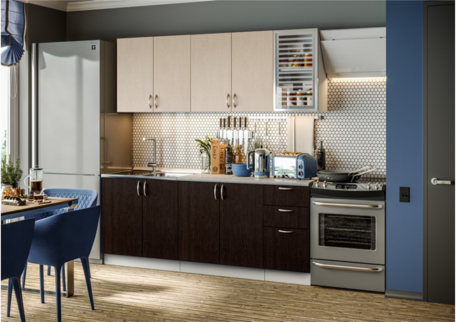 Кухня "КОНТЕМП ЭКМ" 2,0 м (Виола Нео) в Великом Новгороде - фото Кухня "КОНТЕМП ЭКМ" 2,0 м (Виола Нео) в Великом Новгороде - картинка