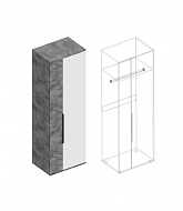 Шкаф «Моника» 2-ств для одежды с штангой в Великом Новгороде - картинка