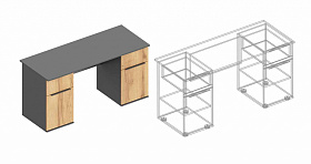 Стол письменный 2-х тумбовый «Стил» МС Стил в Великом Новгороде - картинка