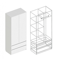 Шкаф «Бьянко» 2-ств с 2 ящиками в Великом Новгороде - картинка