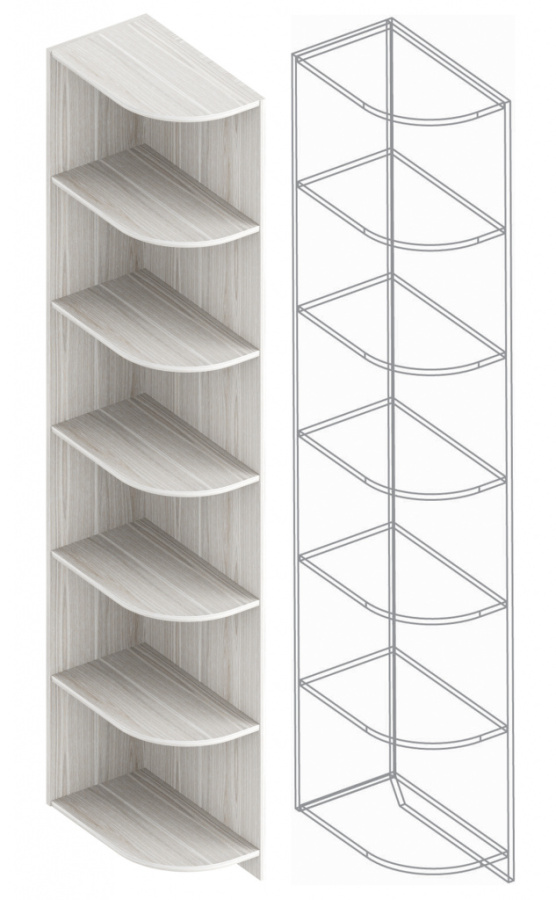 Стеллаж угловой «Александрия» ДА-05 в Великом Новгороде - картинка