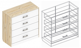 Комод «Милана» с 4 ящиками в Великом Новгороде - картинка