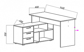 Компьютерный стол СК-11 ЛДСП в Великом Новгороде - фото Компьютерный стол СК-11 ЛДСП в Великом Новгороде - картинка