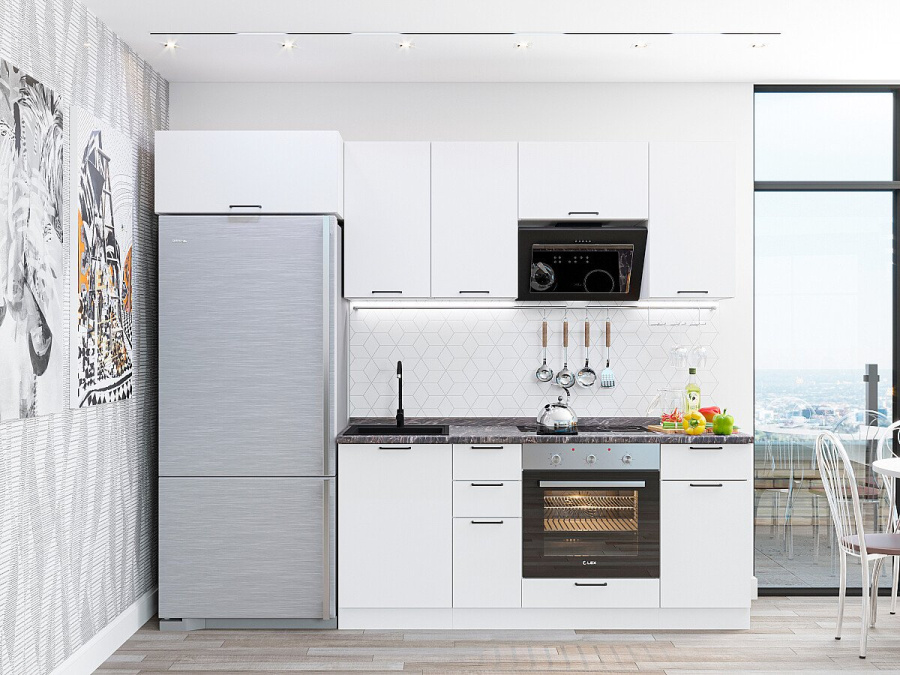 Кухня Флэт-01 в Великом Новгороде - картинка