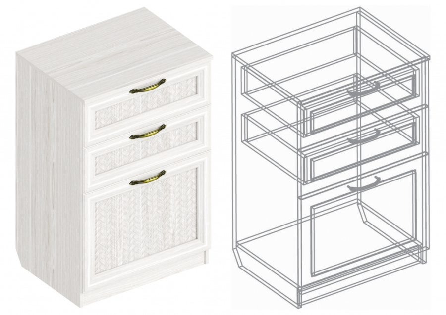 Тумба «Александрия» ПА-05 1 ств. с 2 ящ. в Великом Новгороде - картинка