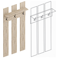 Панель под вешалки «Филадельфия» ПФ-02 в Великом Новгороде - картинка