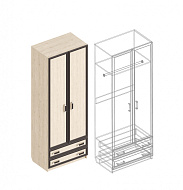 Шкаф «Наоми» 2-ств с 2 ящиками в Великом Новгороде - картинка