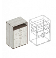 Комод «Анита» 1-ств с 2 ящиками и нишей в Великом Новгороде - картинка