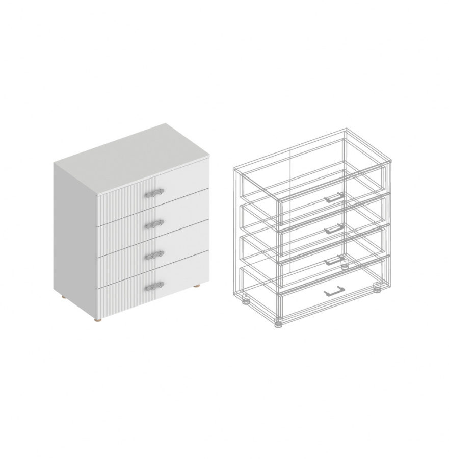 Комод «Сандра» с 4 ящиками в Великом Новгороде - картинка