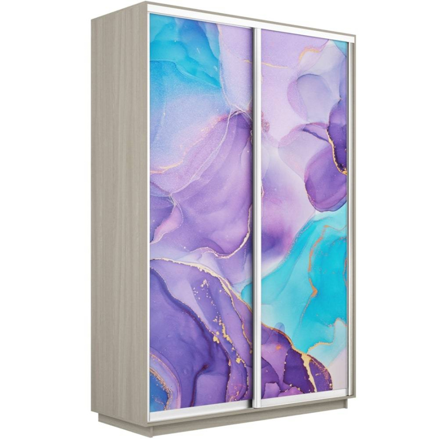 Шкаф-купе Экспресс 2-х дверный (Абстракция фиолетовая) в Великом Новгороде - картинка