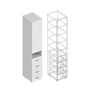 Пенал «Сандра» 1-ств с 4 ящиками и нишей в Великом Новгороде - фото Пенал «Сандра» 1-ств с 4 ящиками и нишей в Великом Новгороде - картинка