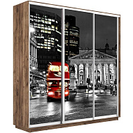 Шкаф-купе Экспресс 3-х дверный (Ночной Лондон) в Великом Новгороде - картинка