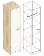 Пенал «Милана» 1-ств с полками и штангой в Великом Новгороде - фото Пенал «Милана» 1-ств с полками и штангой в Великом Новгороде - картинка