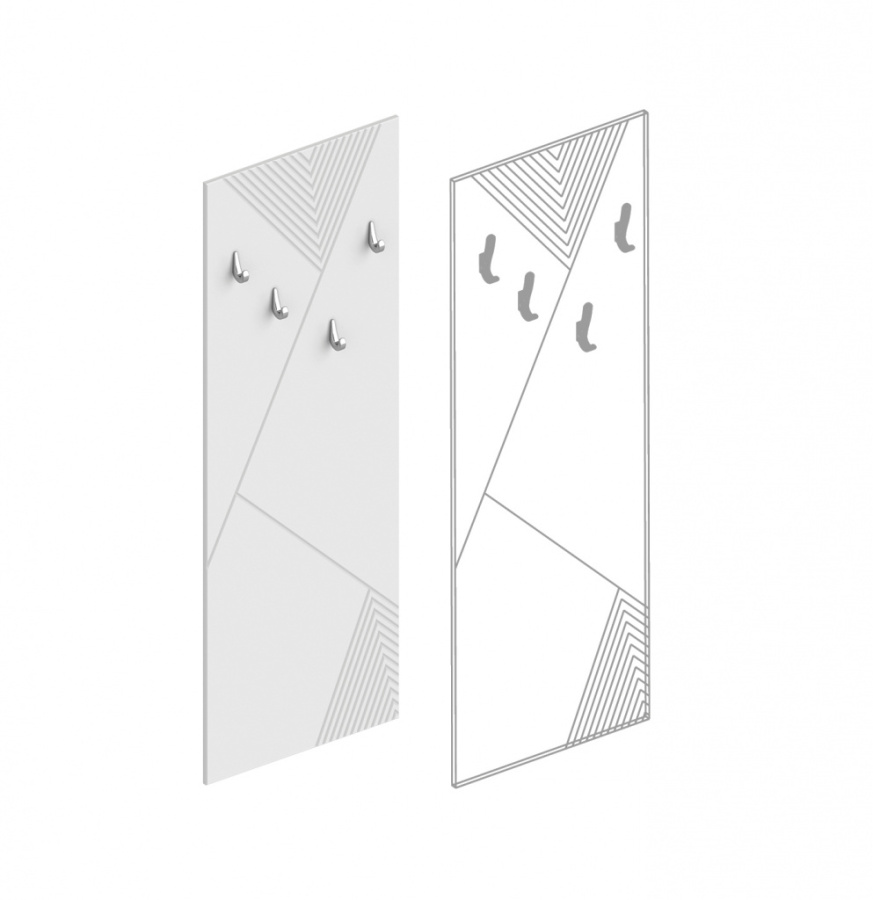 Панель под вешалки МДФ «Сандра» в Великом Новгороде - картинка