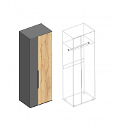 Шкаф «Моника» 2-ств для одежды с штангой в Великом Новгороде - картинка