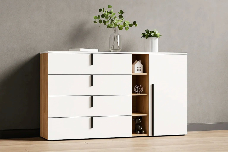 Комод 4 ящ. 1 дв. "Ренн" в Великом Новгороде - картинка