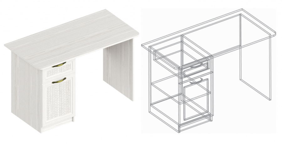Стол письменный «Александрия» ДА-07 в Великом Новгороде - картинка
