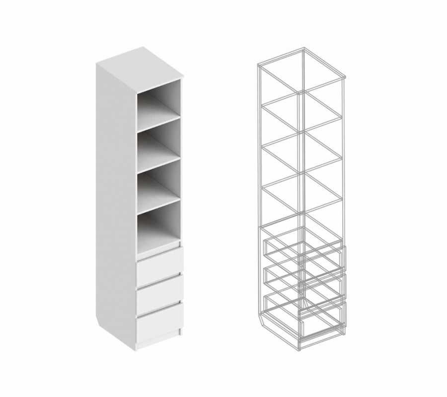 Пенал «Бьянко» с 3 ящиками в Великом Новгороде - фото Пенал «Бьянко» с 3 ящиками в Великом Новгороде - картинка