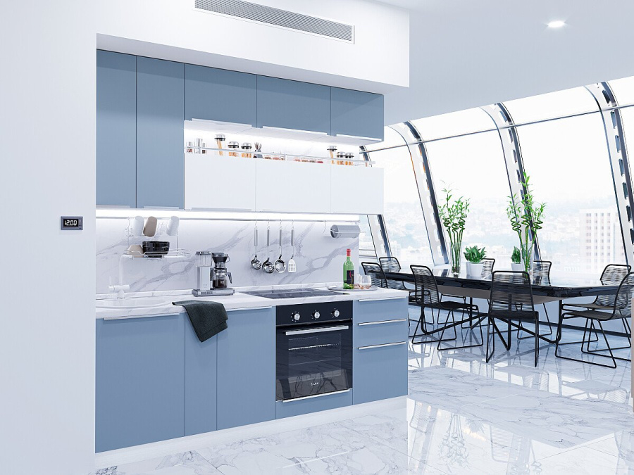 Кухня Фьюжн-01 в Великом Новгороде - фото Кухня Фьюжн-01 в Великом Новгороде - картинка