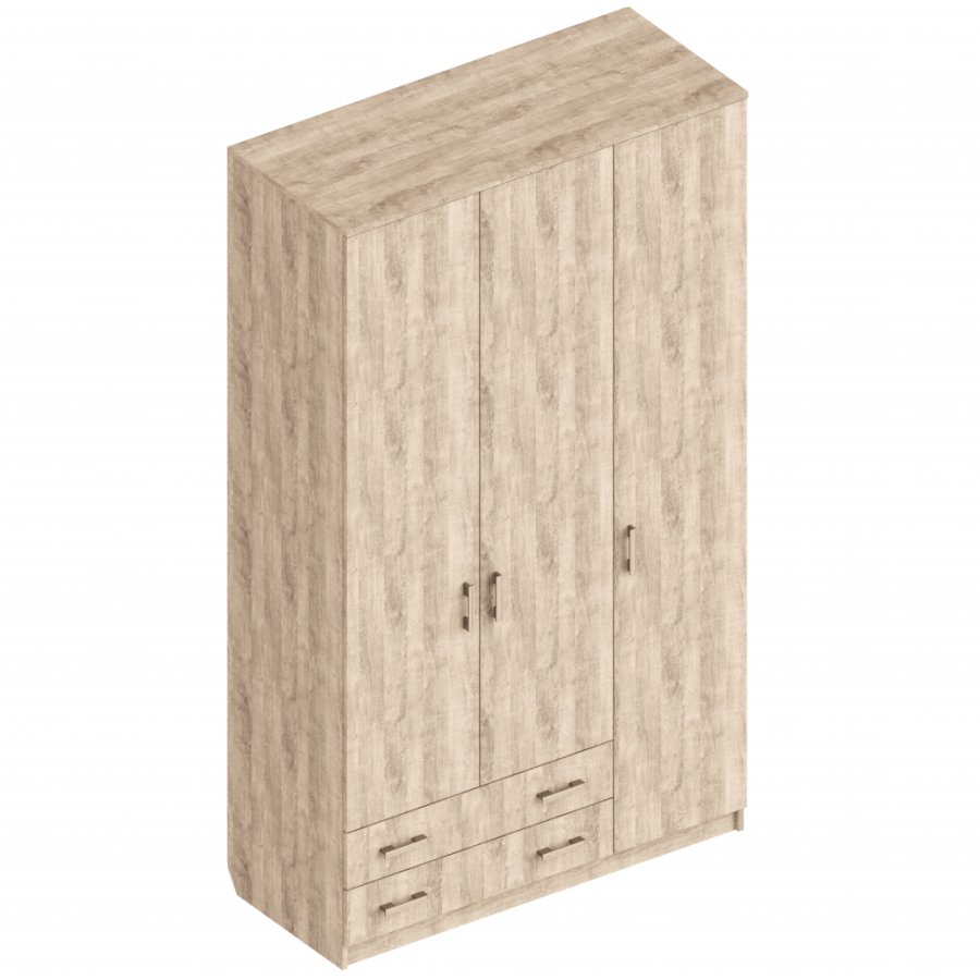 Шкаф трехдверный с 2 ящиками (универсал) в Великом Новгороде - картинка