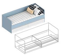 Кровать с двумя ящиками МС «Бриз» в Великом Новгороде - фото Кровать с двумя ящиками МС «Бриз» в Великом Новгороде - картинка