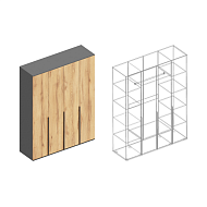 Шкаф 4-ств для одежды МС Стил в Великом Новгороде - картинка